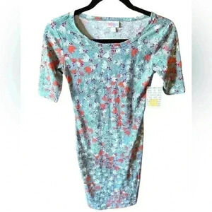 Lularoe Xxs mint & coral floral Julia pencil dress. NWT. Great Summer print!